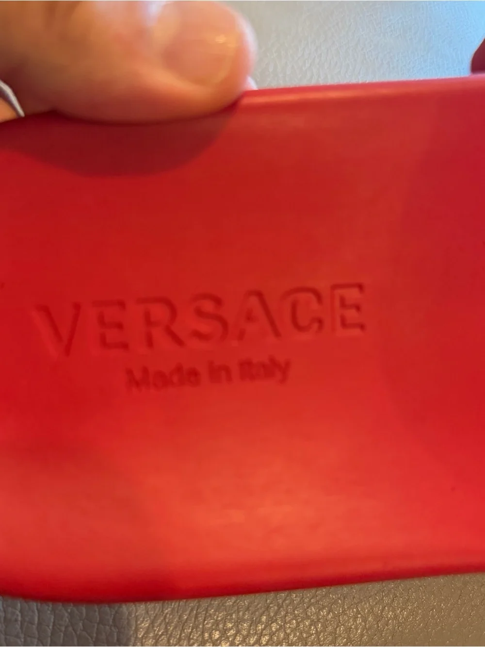 Versace Red Medusa Rubber Slide Sandals